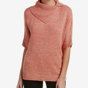 CABI Women's Orange Foldover Pullover Sweater Cowl Neck Style 3011 Size Medium.